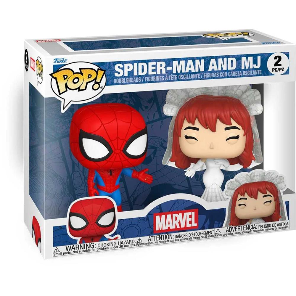 POP MARVEL SUPERHERO COUPLES SPIDER-MAN AND MARY JANE 2 PACK VINYL FIGURE