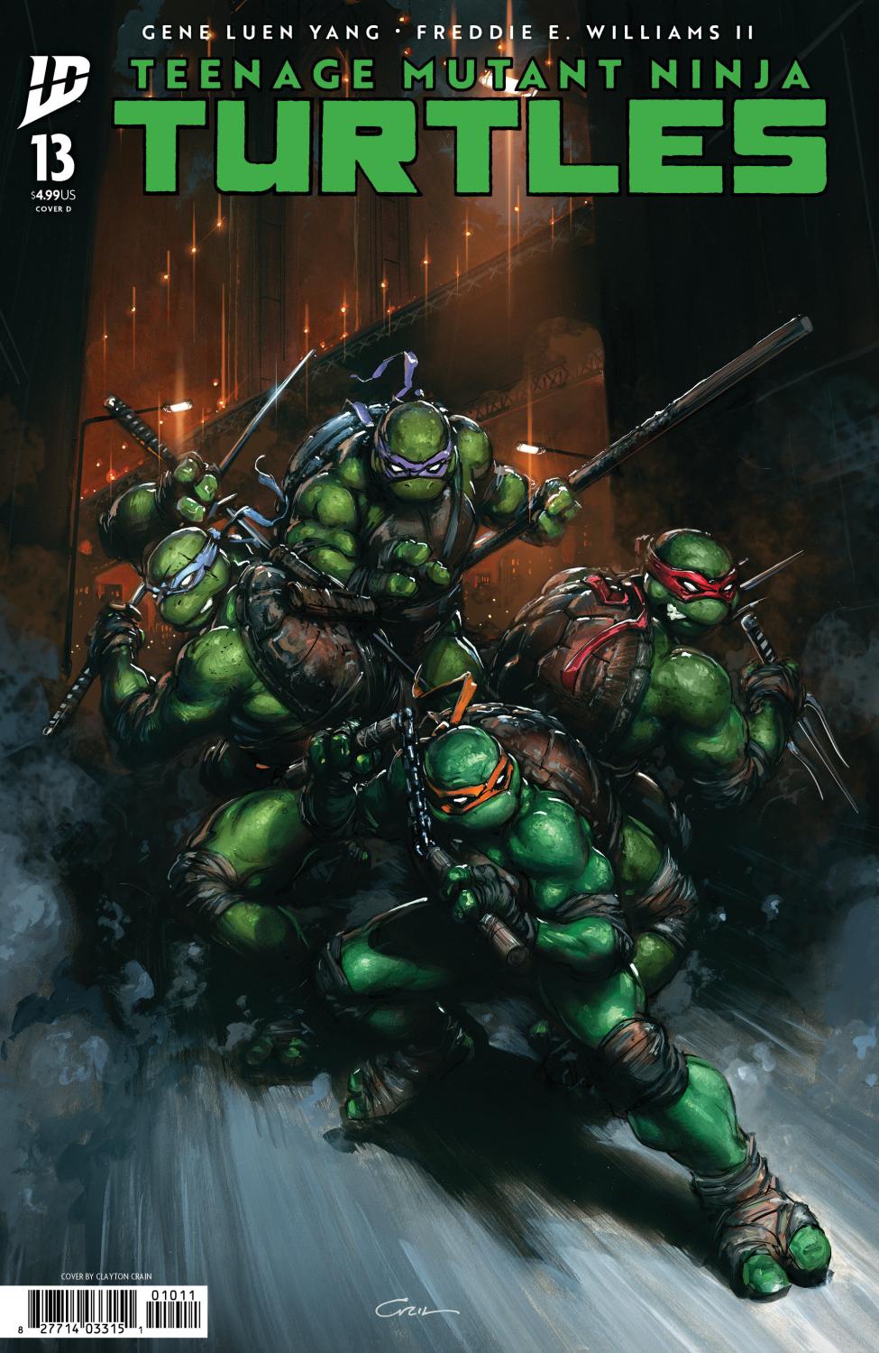 TEENAGE MUTANT NINJA TURTLES #13 VAR D CRAIN CVR D