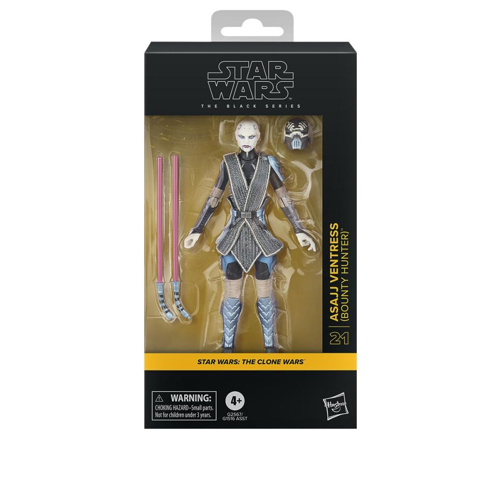 Star Wars Black The Clone Wars Asajj Ventress Bounty Hunter Action Figure