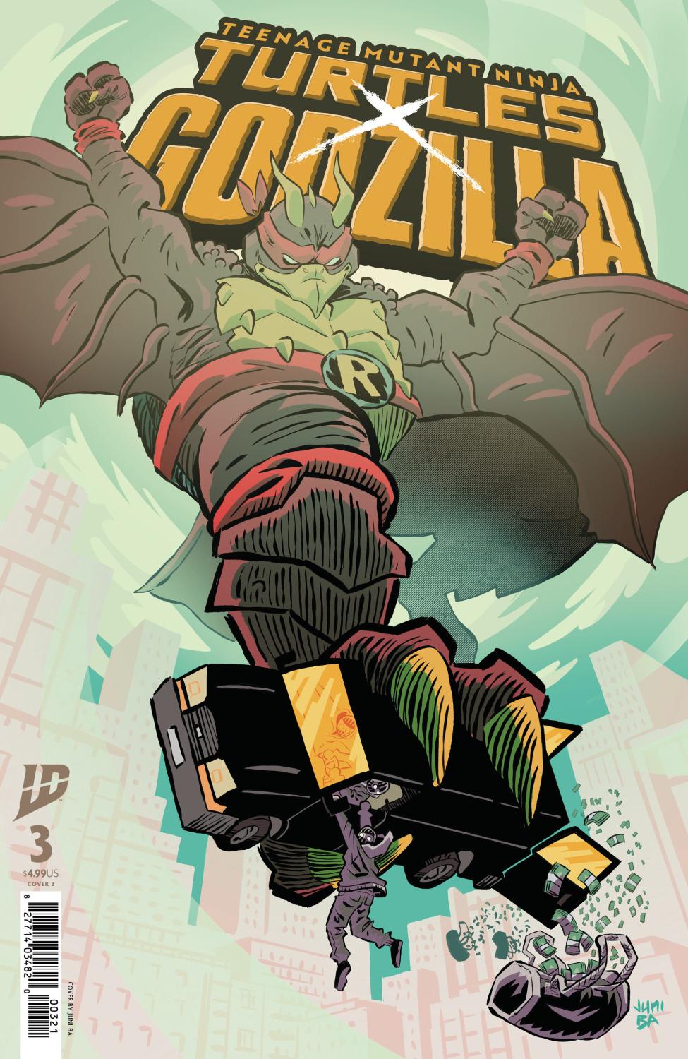 TEENAGE MUTANT NINJA TURTLES X GODZILLA #3 VAR B BA CVR B