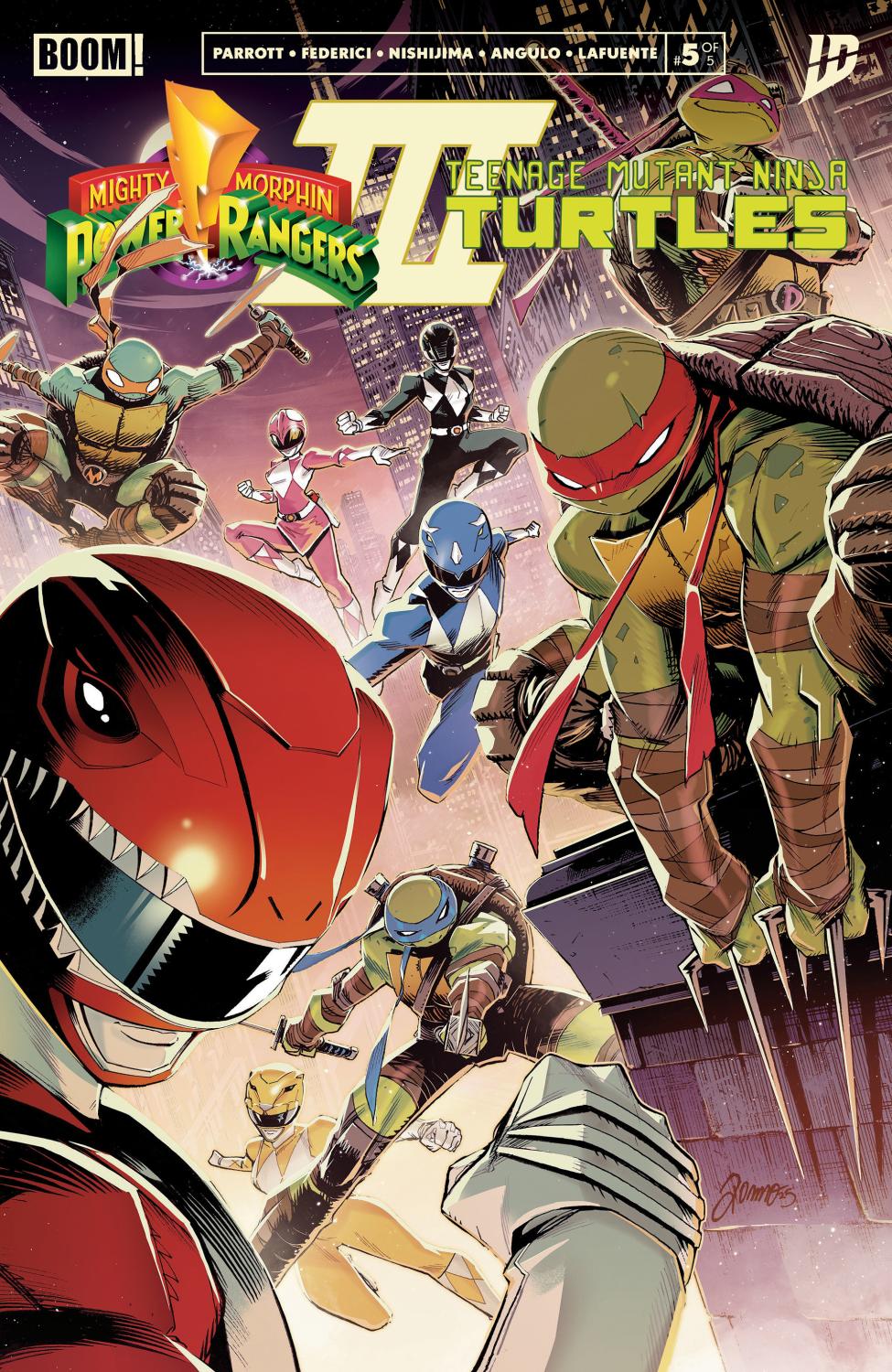 MIGHTY MORPHIN POWER RANGERS TEENAGE MUTANT NINJA TURTLES III #5 A MAIN DRESSED ZONNO CVR A