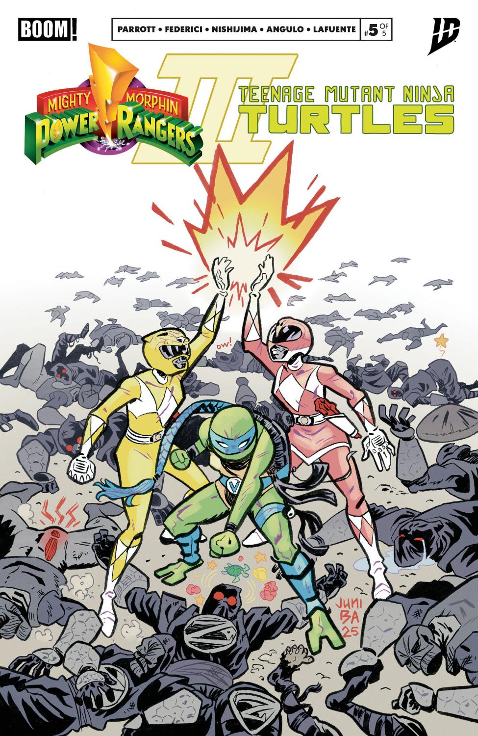 MIGHTY MORPHIN POWER RANGERS TEENAGE MUTANT NINJA TURTLES III #5 B VAR DRESSED BA CVR B