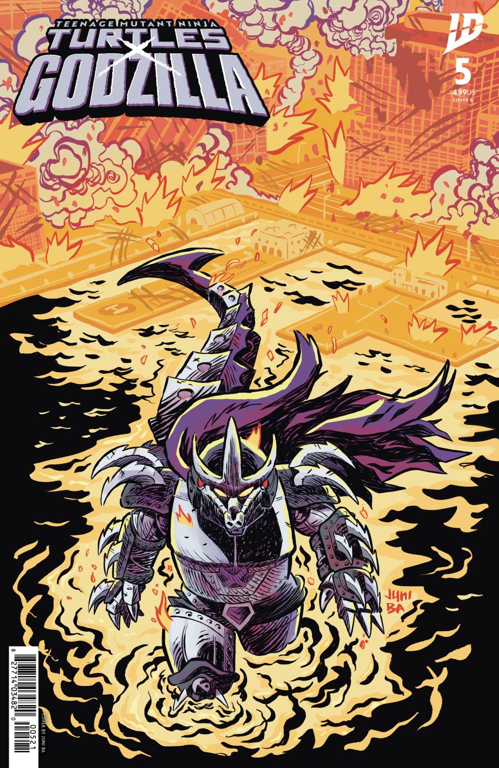 TEENAGE MUTANT NINJA TURTLES X GODZILLA #5 VAR B BA CVR B