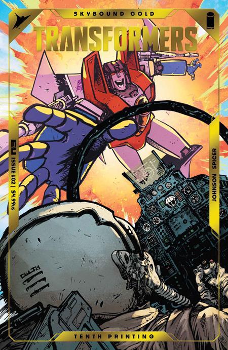 TRANSFORMERS #2 10TH PTG CVR A DANIEL WARREN JOHNSON AND MIKE SPICER EMBOSS AND GOLD FOIL