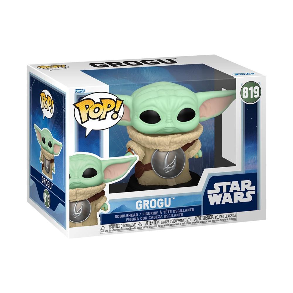 POP Star Wars: The Mandalorian and Grogu Grogu with Crest Vinyl Figure