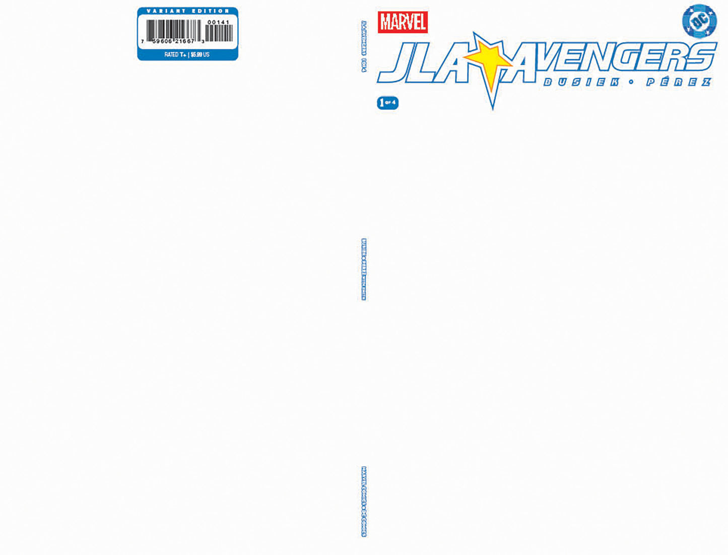 JLA AVENGERS #1 FACSIMILE EDITION BLANK COVER VAR CVR D