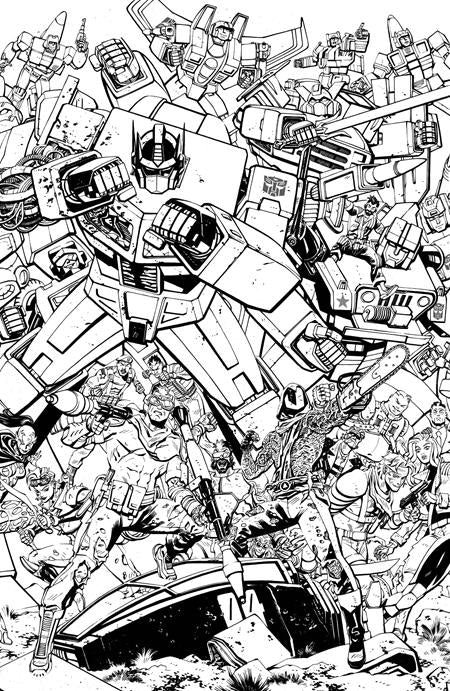 GI JOE #23 CVR G TOM REILLY TRANSFORMERS B&W ENERGON UNIVERSE 3RD ANNIVERSARY CONNECTING VAR