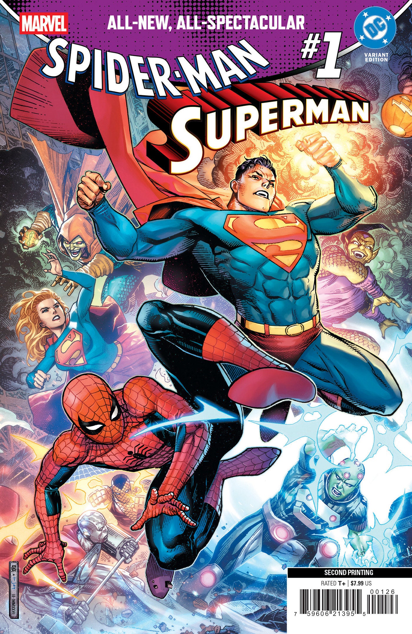 MARVEL DC SPIDER-MAN SUPERMAN #1 JIM CHEUNG 2ND PRINTING VAR
