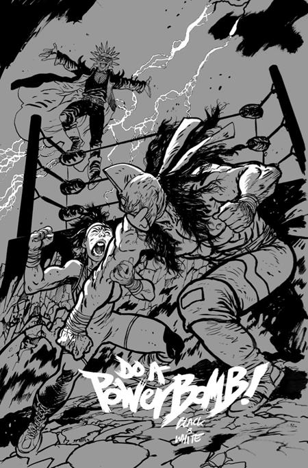 DO A POWERBOMB BLACK AND WHITE #1 CVR C DANIEL WARREN JOHNSON VAR (OF 3)