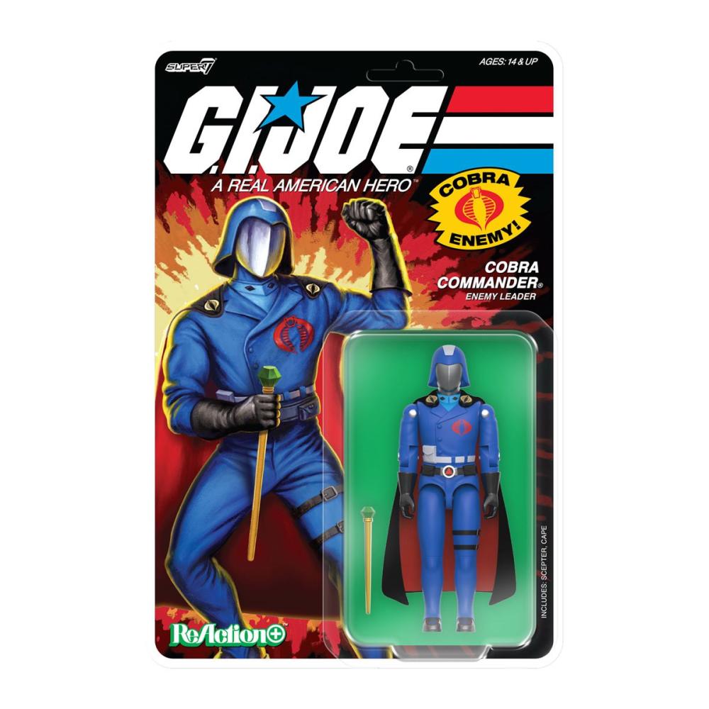 G.I. Joe ReAction+ Cobra Commander Movie, Black Cape Action Figure