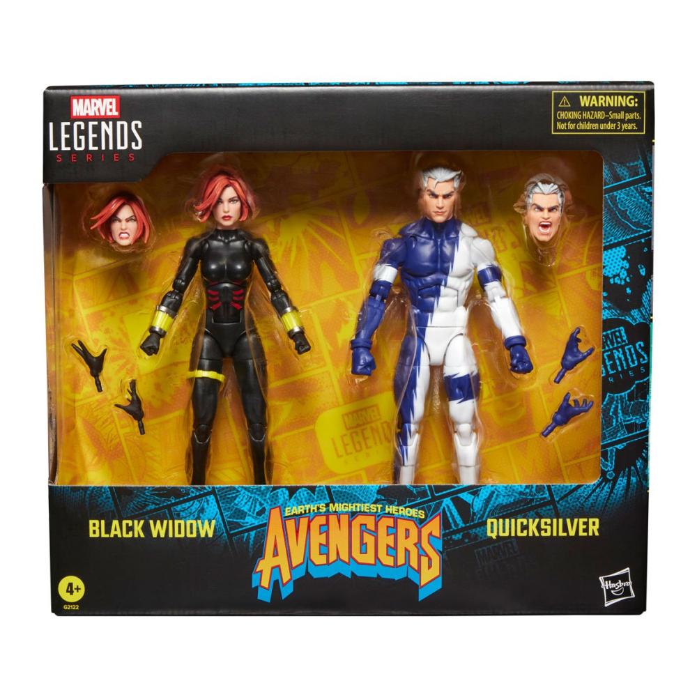 Marvel Legends Avengers Black Widow and Quicksilver Action Figures