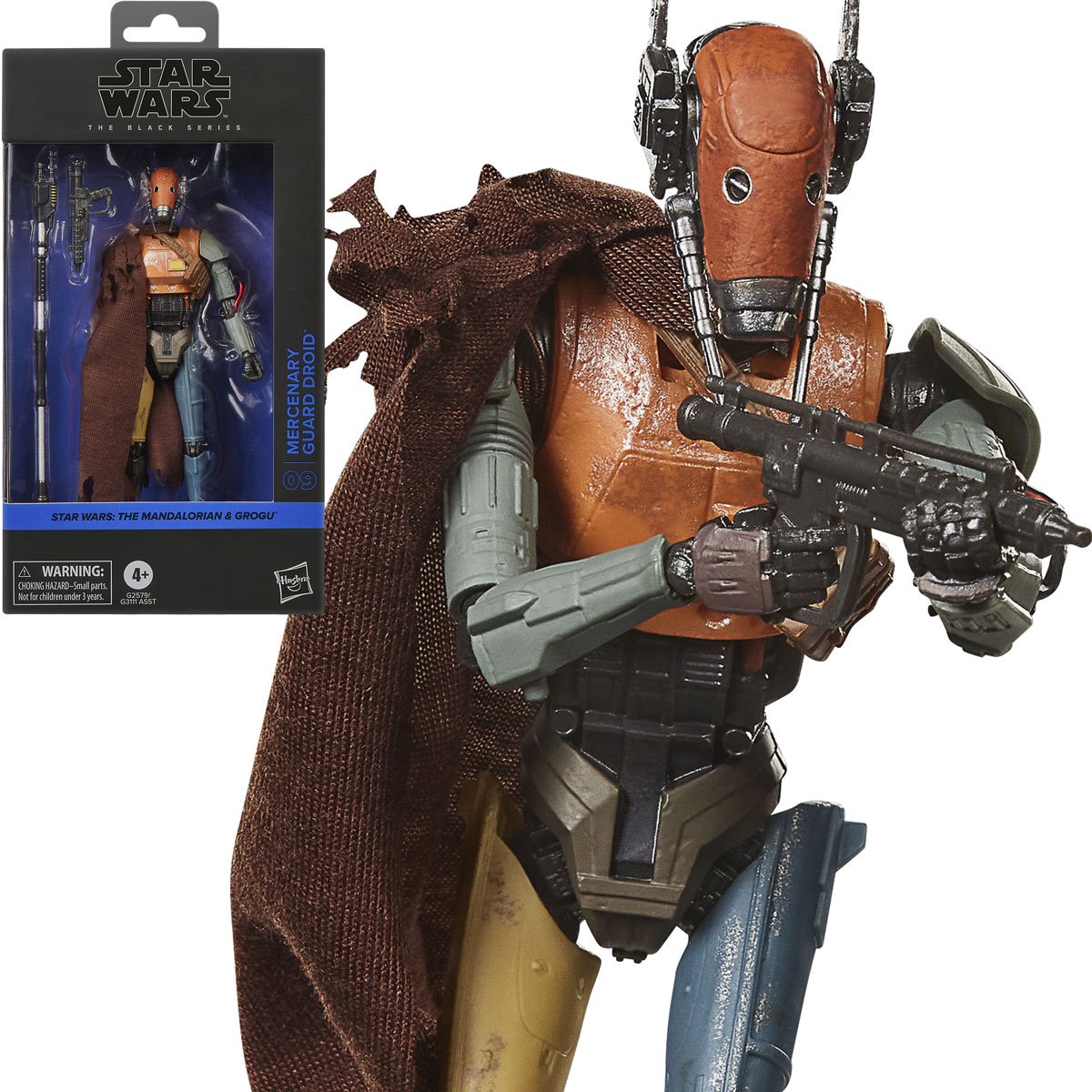 Star Wars Black The mandalorian and Grogu Mercenary Guard Droid Action Figure