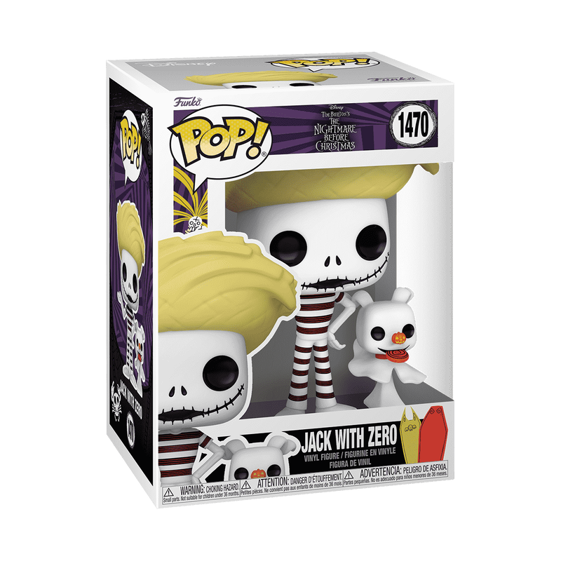 Pop Disney Nightmare Before Christmas Jack W/Zero Beach Vinyl Figure