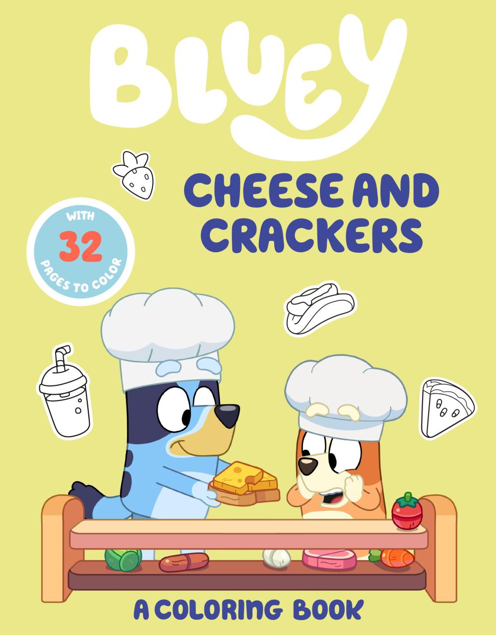 Bluey Cheese and Crackers Coloring Book