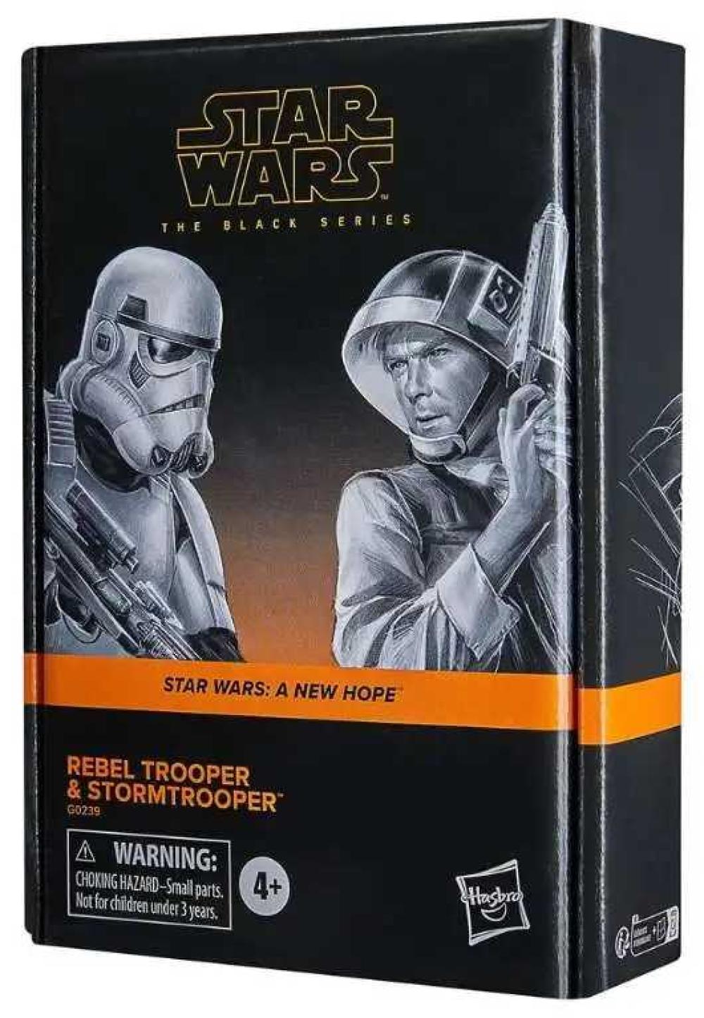 Star Wars Black A New Hope Rebel Trooper & Stormtrooper Action Figure 2pk