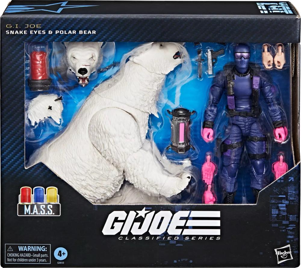 G.I. Joe Classified Series Snake Eyes Action Figure with Polar Bear