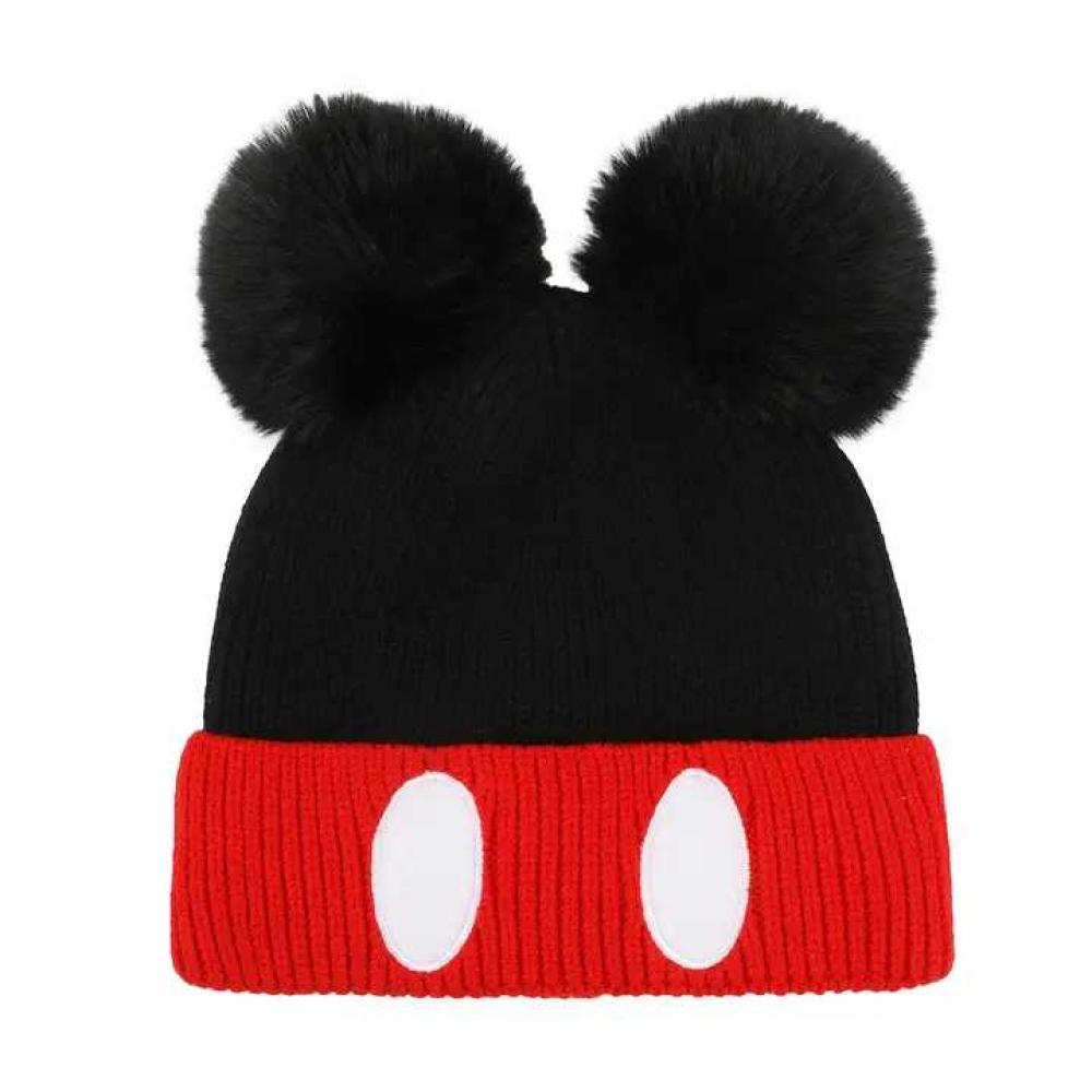 Disney Mickey Mouse Fur Ears Cuff Beanie