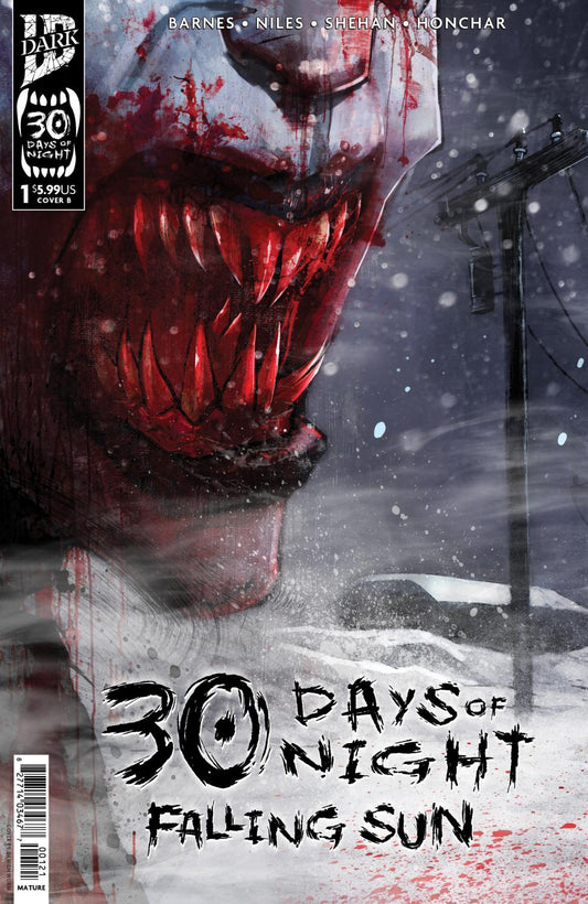30 DAYS OF NIGHT FALLING SUN #1 VAR B DAMIEN WORM CVR B
