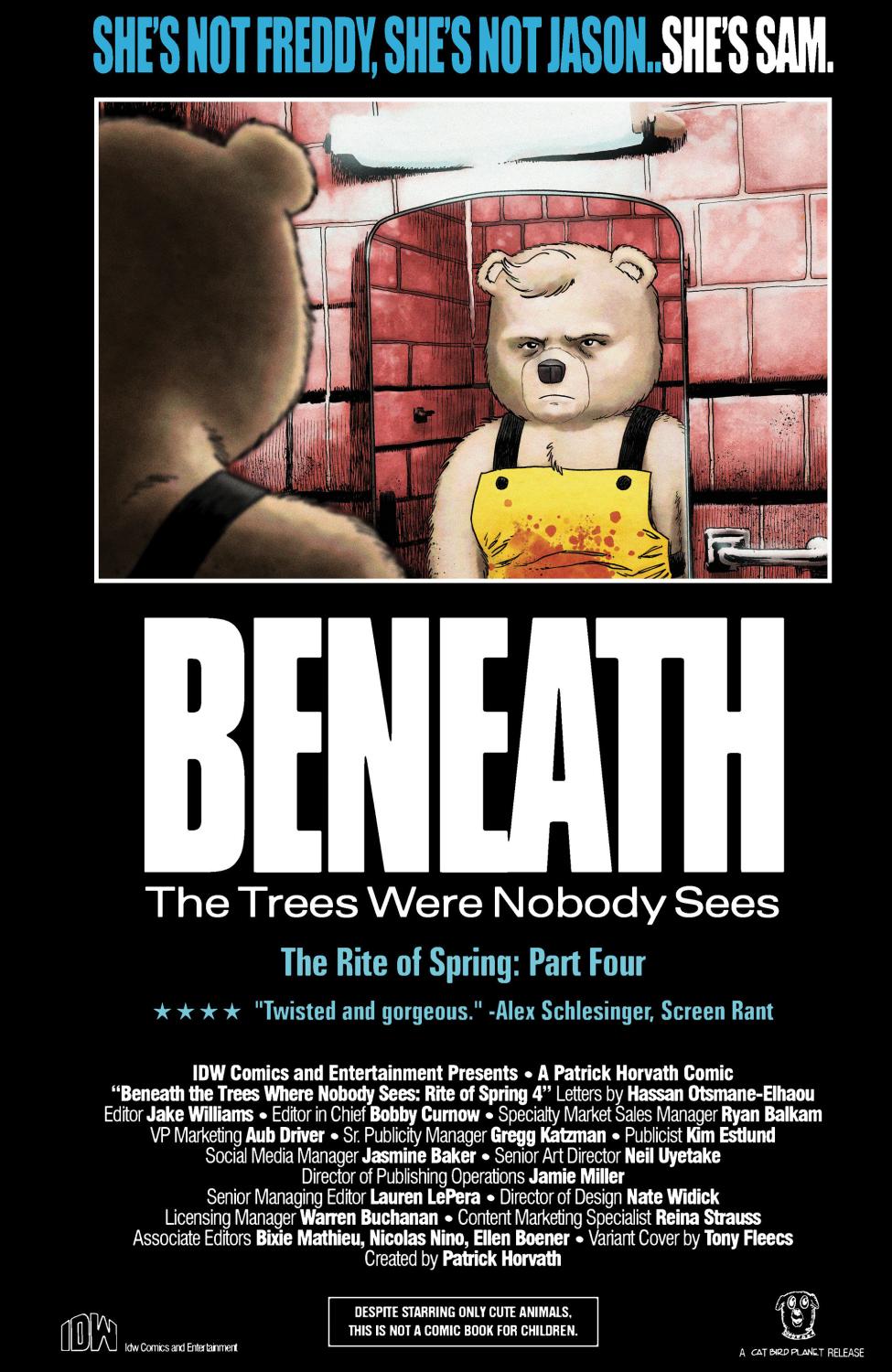 BENEATH THE TREES WHERE NOBODY SEES RITE OF SPRING #4 VAR B FLEECS MOVIE HOMAGE COVER CVR B