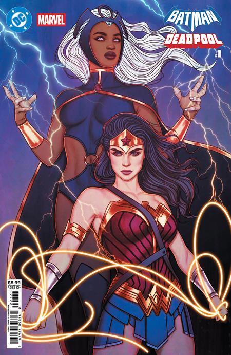DC MARVEL BATMAN DEADPOOL #1 ONE SHOT CVR H JENNY FRISON WONDER WOMAN STORM CARD STOCK VAR