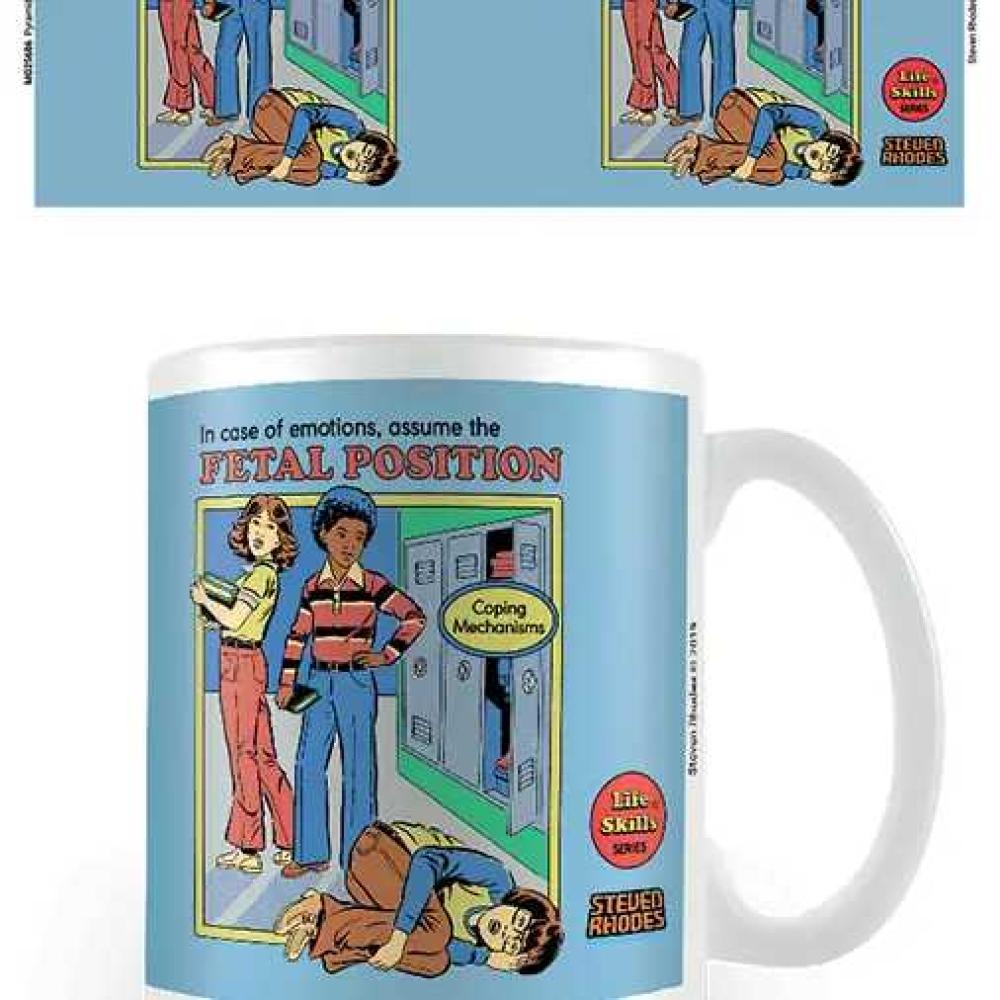 Steven Rhodes Assume The Fetal Position Ceramic Mug