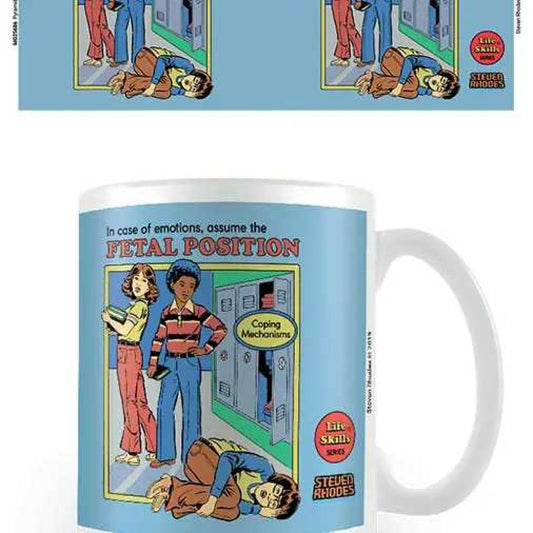 Steven Rhodes Assume The Fetal Position Ceramic Mug