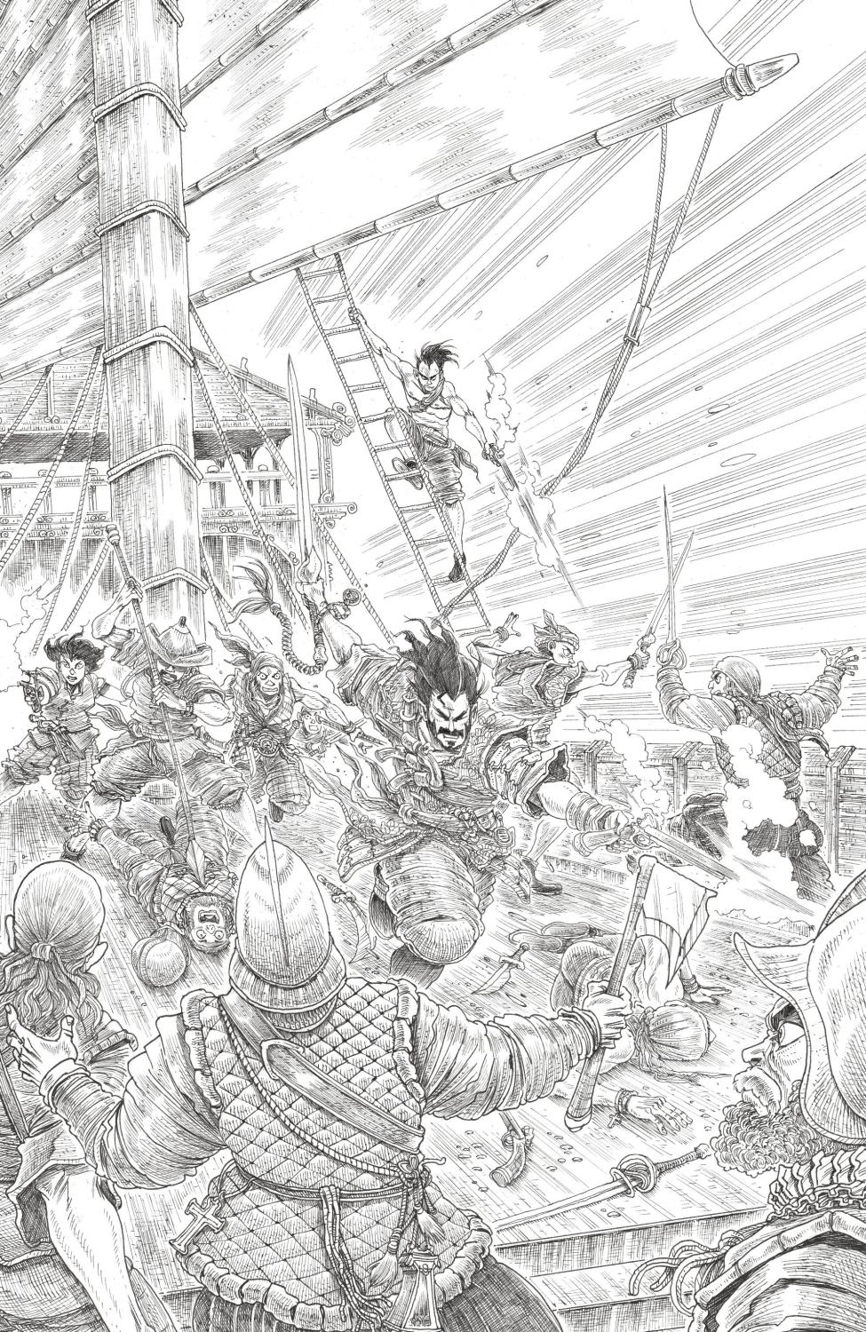 BRZRKR THE BLEEDING TIDE #1 H 1:25 INCV FULL ART STOKOE CVR H 1:25 INCV 1:25 INCV