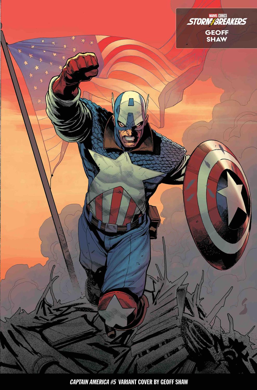 CAPTAIN AMERICA #5 GEOFF SHAW FROM THE CHAOS A COSTUME VAR CVR E