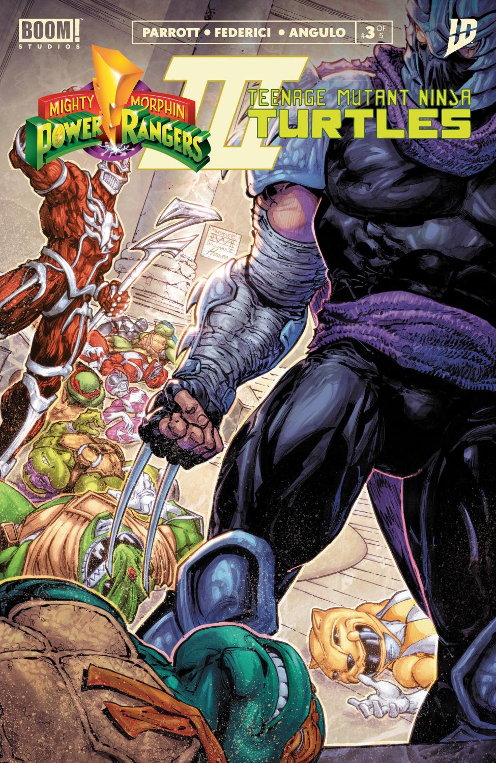MIGHTY MORPHIN POWER RANGERS TEENAGE MUTANT NINJA TURTLES III #3 B VAR DRESSED WILLIAMS CVR B