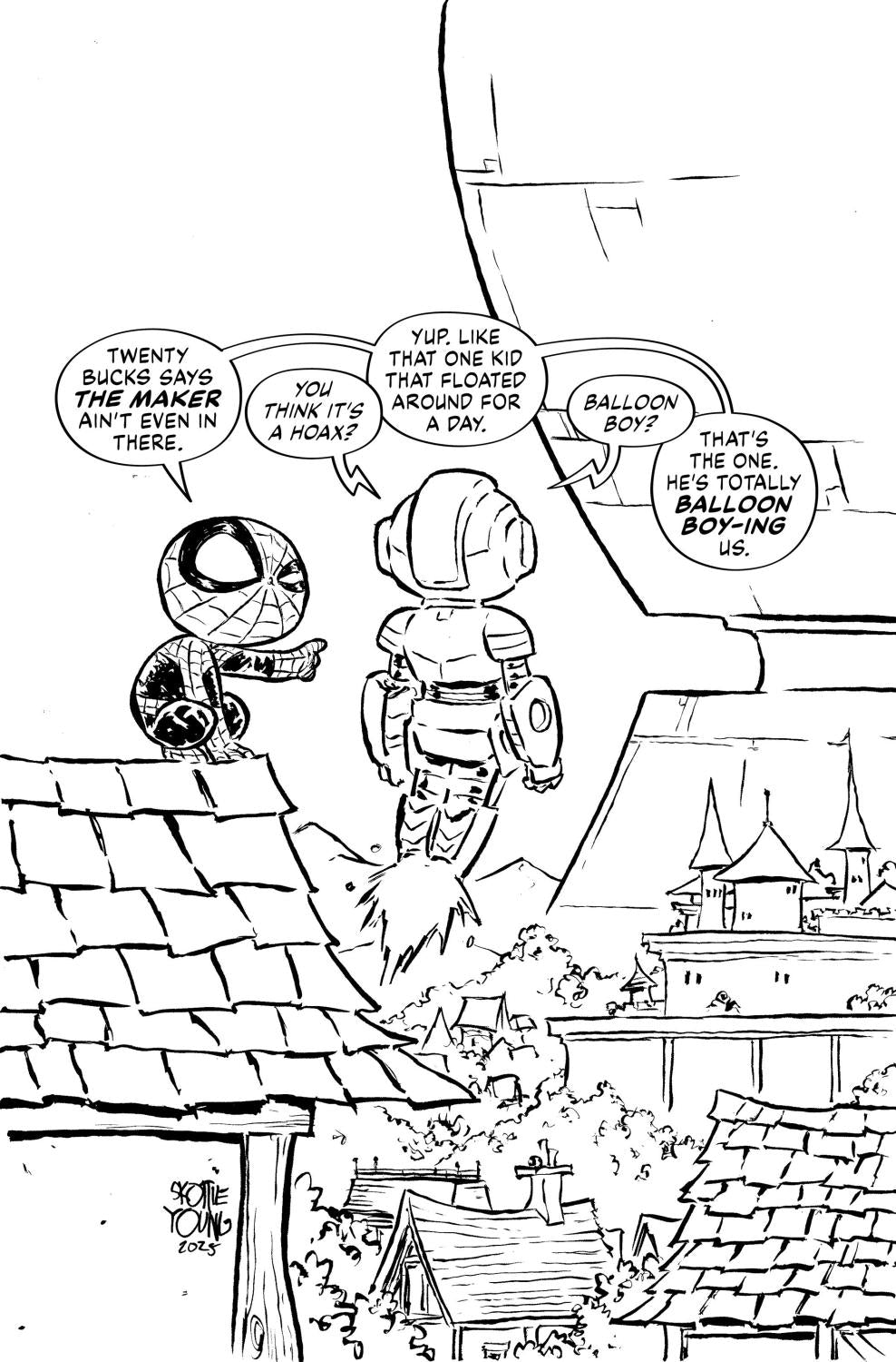 ULTIMATE ENDGAME #1 SKOTTIE YOUNG BLACK AND WHITE VIRGIN VAR 1:100 INCV 1:100 INCV
