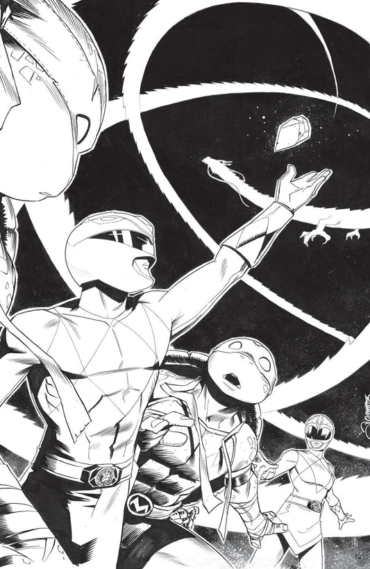 MIGHTY MORPHIN POWER RANGERS TEENAGE MUTANT NINJA TURTLES III #4 E 1:10 INCV FULL ART ZONNO CVR E 1:10 INCV 1:10 INCV