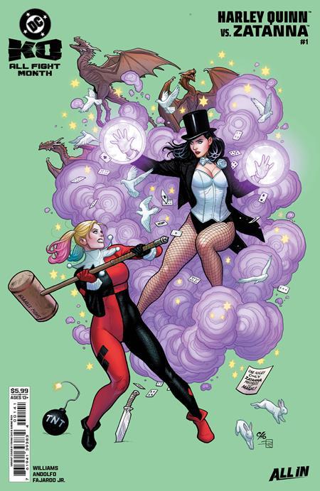 DC KO HARLEY QUINN VS ZATANNA #1 ONE SHOT CVR B FRANK CHO CARD STOCK VAR