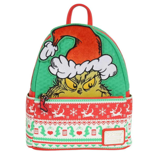 Loungefly How the Grinch Stole Christmas Grinch Christmas Sweater Mini-Backpack