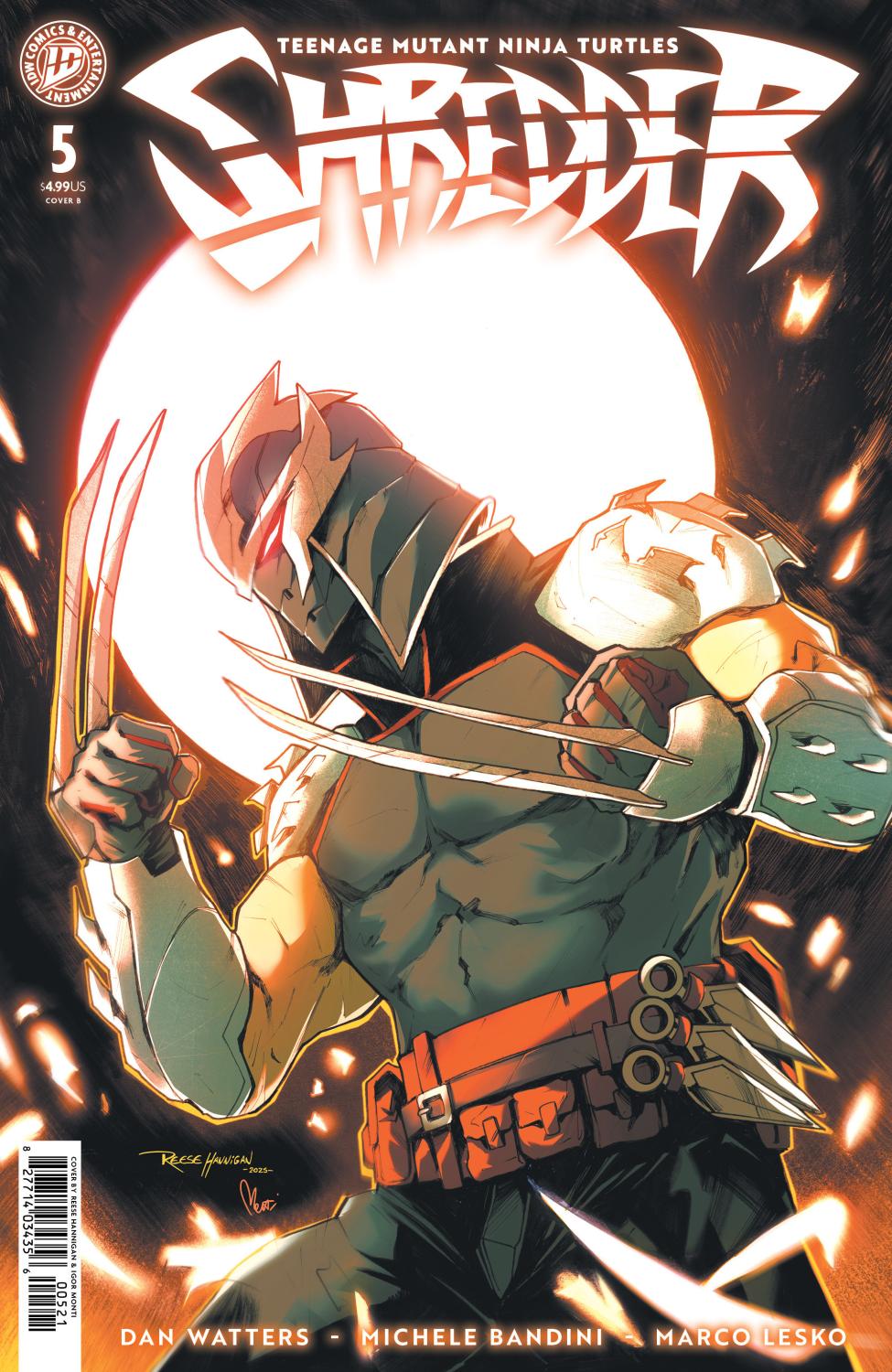TEENAGE MUTANT NINJA TURTLES SHREDDER #5 VAR B HANNIGAN CVR B