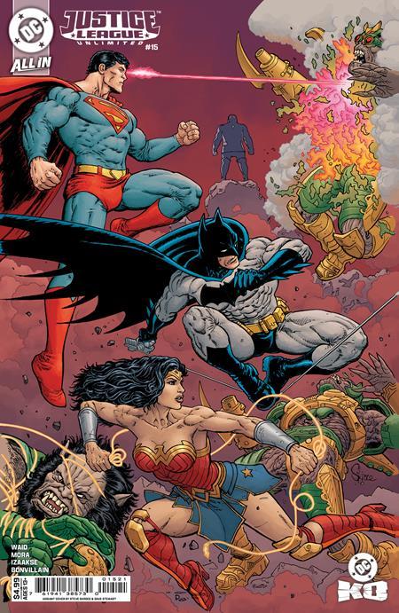 JUSTICE LEAGUE UNLIMITED #15 CVR B STEVE SKROCE CARD STOCK VAR DC K.O.