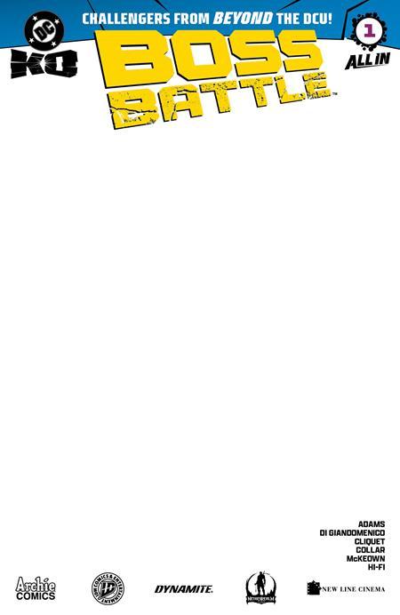 DC K.O. BOSS BATTLE #1 ONE SHOT CVR H BLANK CARD STOCK VAR