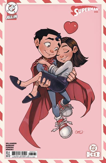 SUPERMAN #35 CVR F CHRISSIE ZULLO VALENTINES DAY CARD STOCK VAR DC K.O.