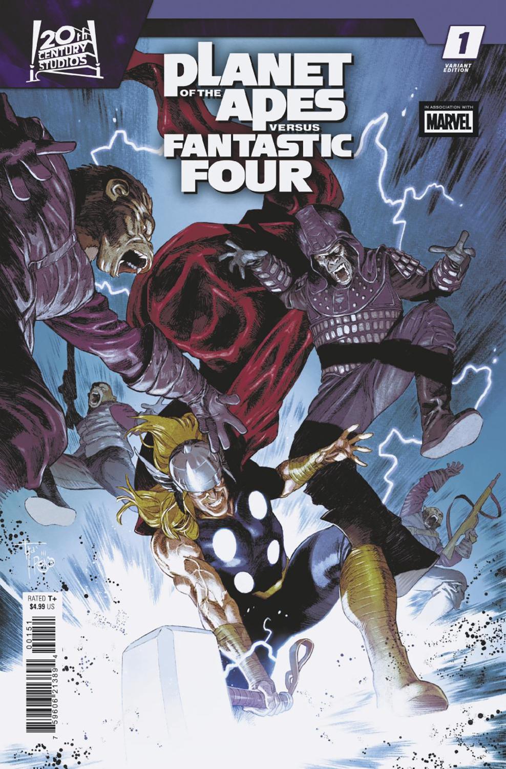 PLANET OF THE APES VS FANTASTIC FOUR #1 FRANCESCO MOBILI VERSUS VAR CVR E