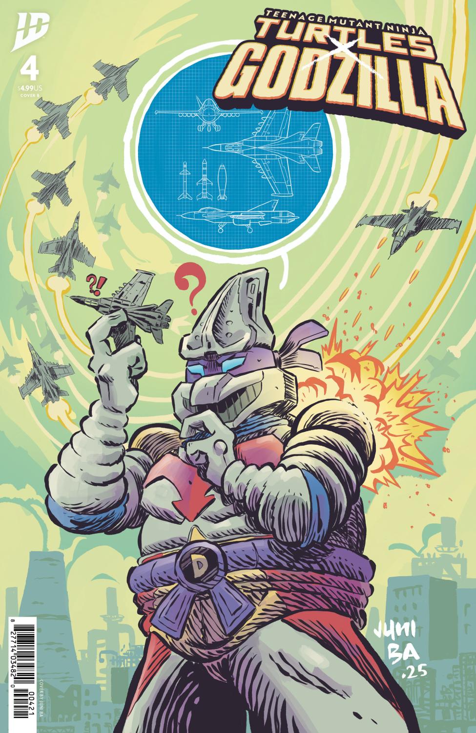 TEENAGE MUTANT NINJA TURTLES X GODZILLA #4 VAR B BA CVR B