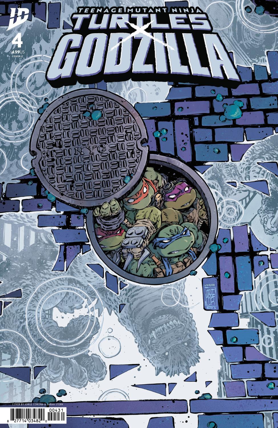 TEENAGE MUTANT NINJA TURTLES X GODZILLA #4 VAR C CORONA CVR C