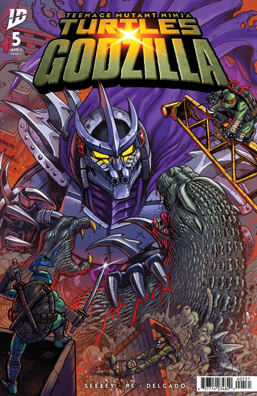 TEENAGE MUTANT NINJA TURTLES X GODZILLA #5 VAR C FRANK CVR C