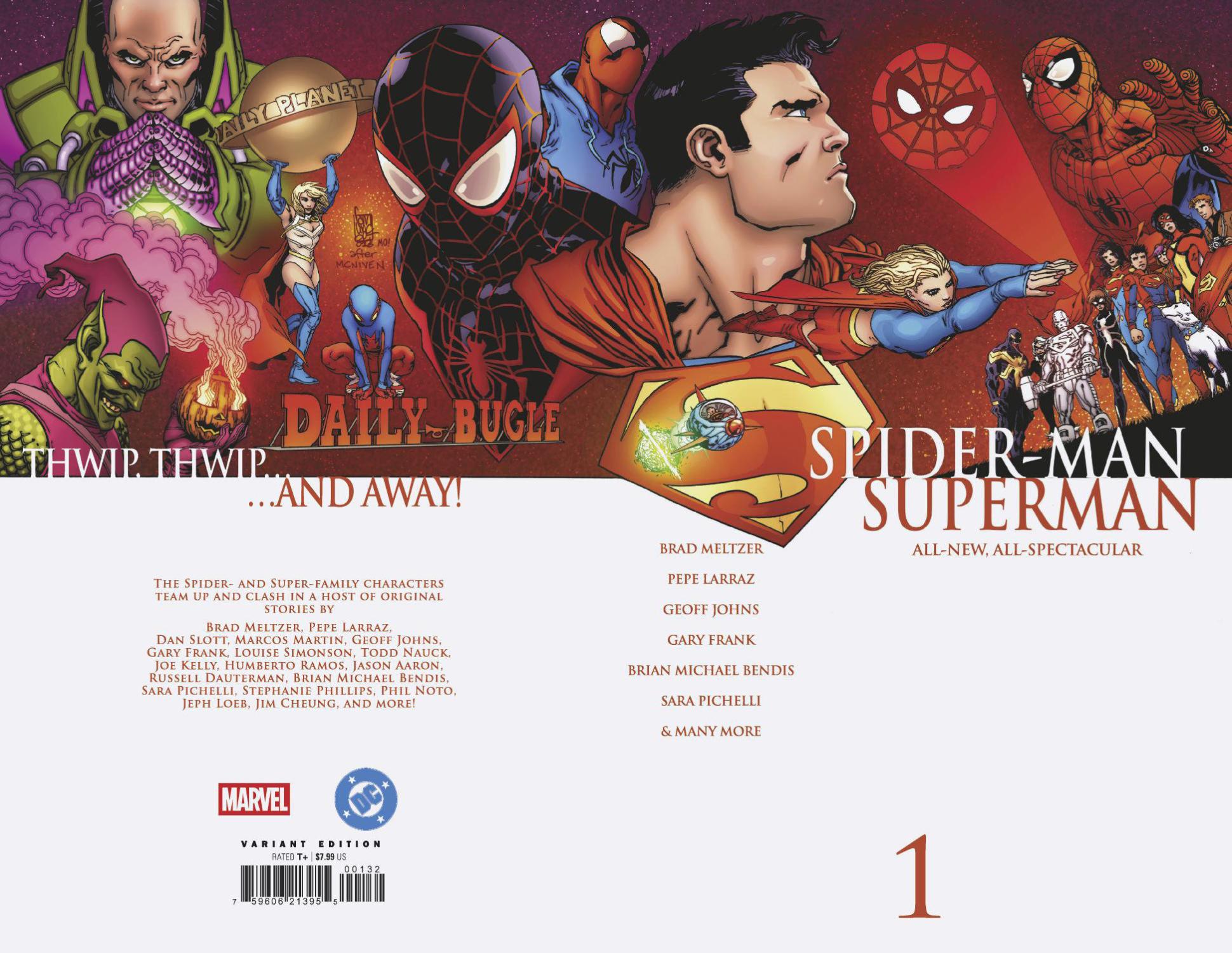 MARVEL DC SPIDER-MAN SUPERMAN #1 GIUSEPPE CAMUNCOLI HOMAGE VAR CVR C 1:25 INCV