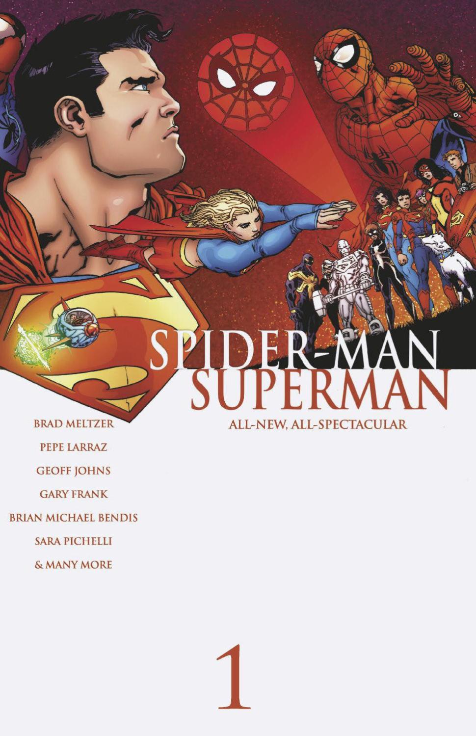 MARVEL DC SPIDER-MAN SUPERMAN #1 GIUSEPPE CAMUNCOLI HOMAGE VAR CVR C 1:25 INCV
