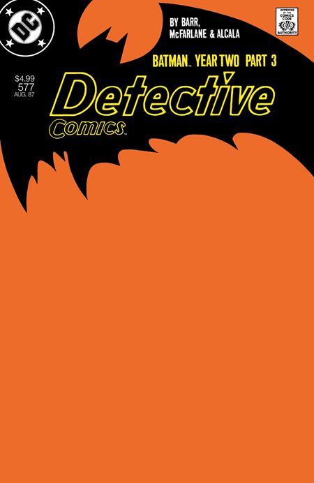 DETECTIVE COMICS #577 FACSIMILE EDITION CVR B BLANK CARD STOCK VAR YEAR TWO PART 3 OF 4