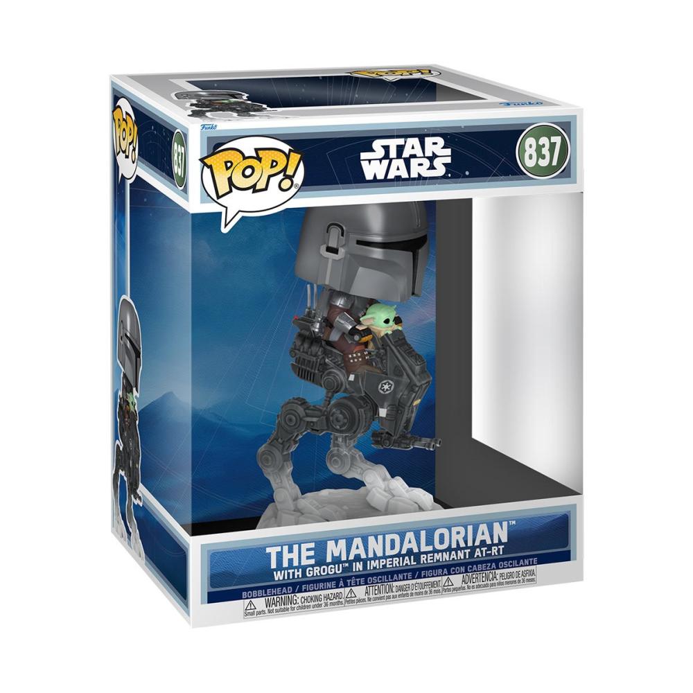 POP Star Wars: The Mandalorian and Grogu Mandalorian with Grogu in Imperial Remnant AT-RT Viny Figure