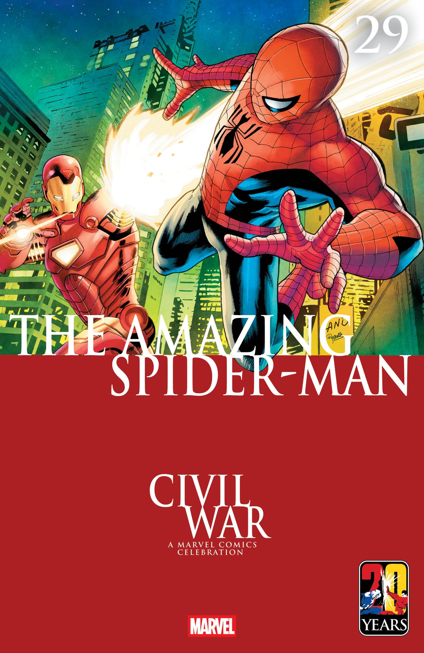 AMAZING SPIDER-MAN #29 GREG LAND CIVIL WAR CELEBRATION VAR CVR C