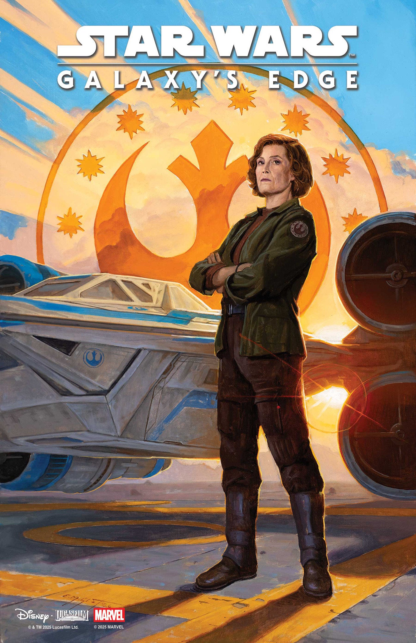 STAR WARS GALAXYS EDGE - ECHOES OF THE EMPIRE #2 EM GIST MANDALORIAN AND GROGU VAR CVR C