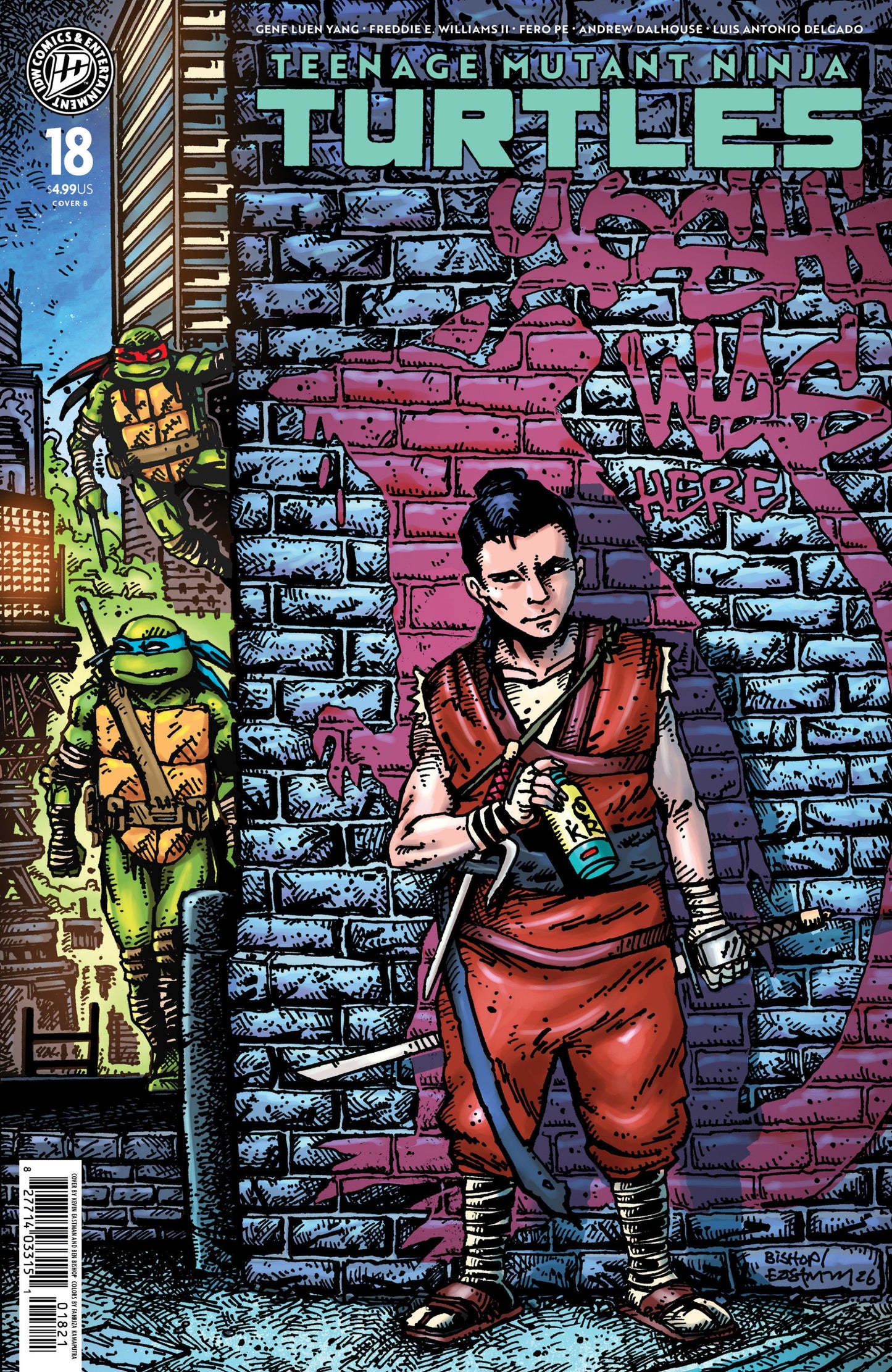 TEENAGE MUTANT NINJA TURTLES #18 VAR B EASTMAN AND BISHOP CVR B