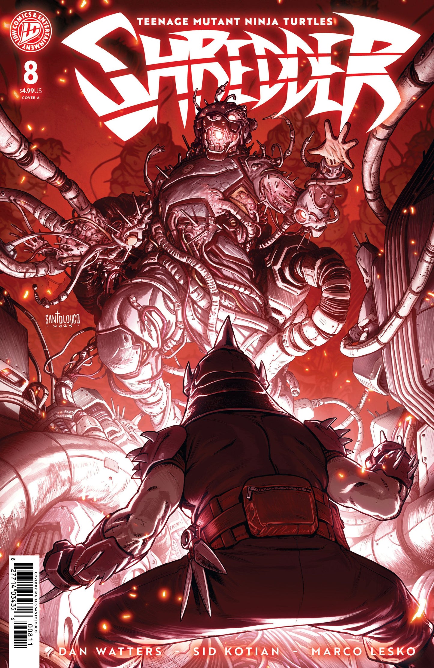 TEENAGE MUTANT NINJA TURTLES SHREDDER #8 COVER A SANTOLOUCO CVR A