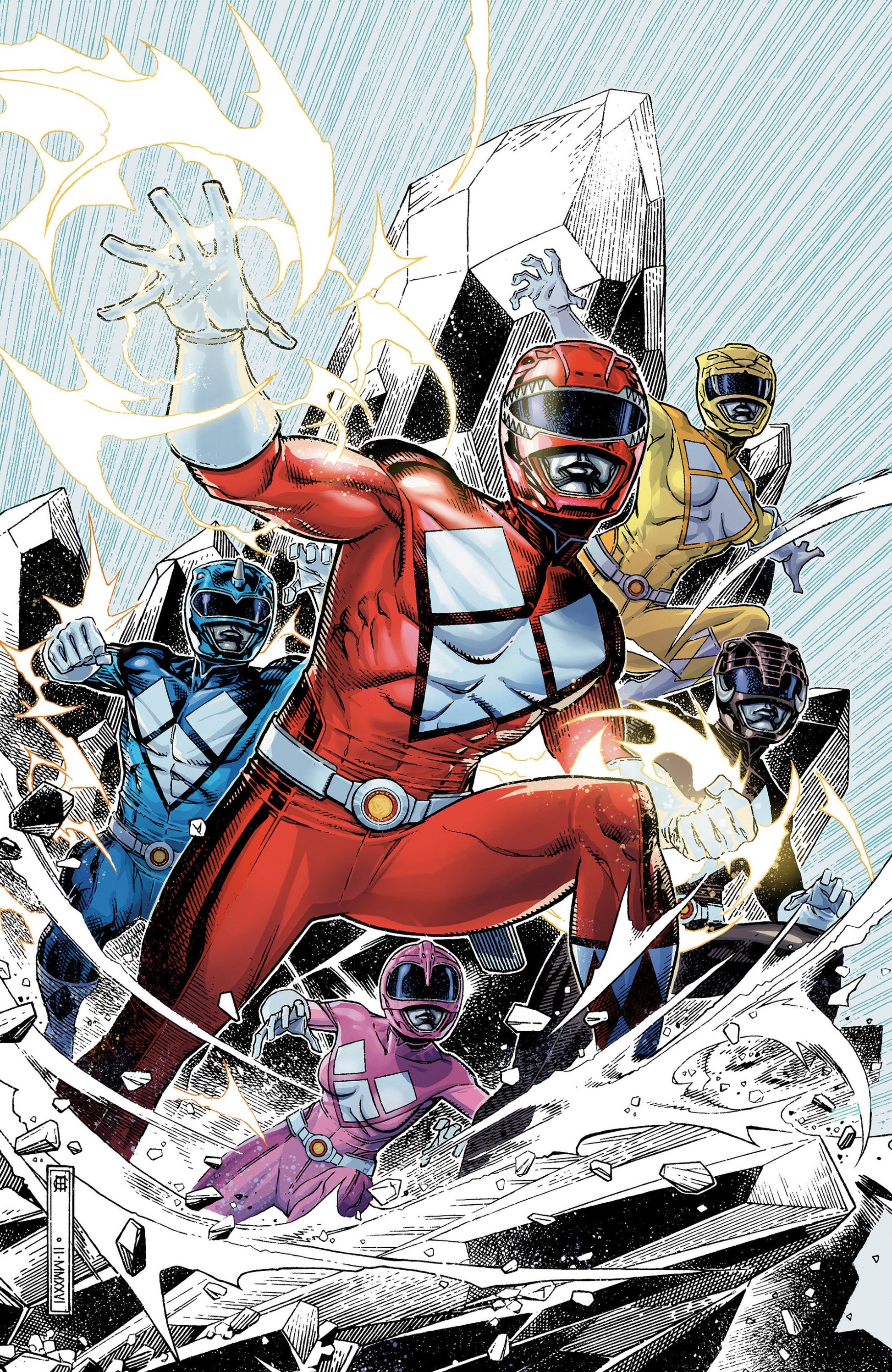 MIGHTY MORPHIN POWER RANGERS 2026 #1 E FOIL VAR FULL ART FOIL CHEUNG CVR E